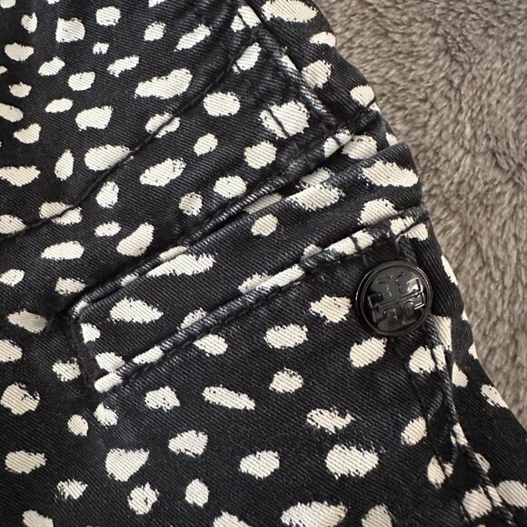 Tory Burch POny Walker Dotted Black White Cargo Pants Women's 28 - Picture 4 of 12